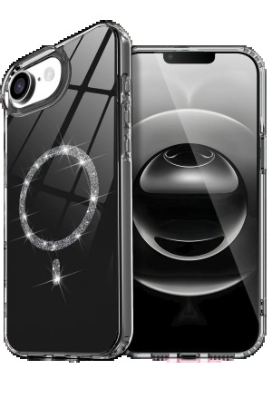 LRZ02 Apple iPhone 16E Live Diamond Magsafe Kapak - Siyah&hellip;