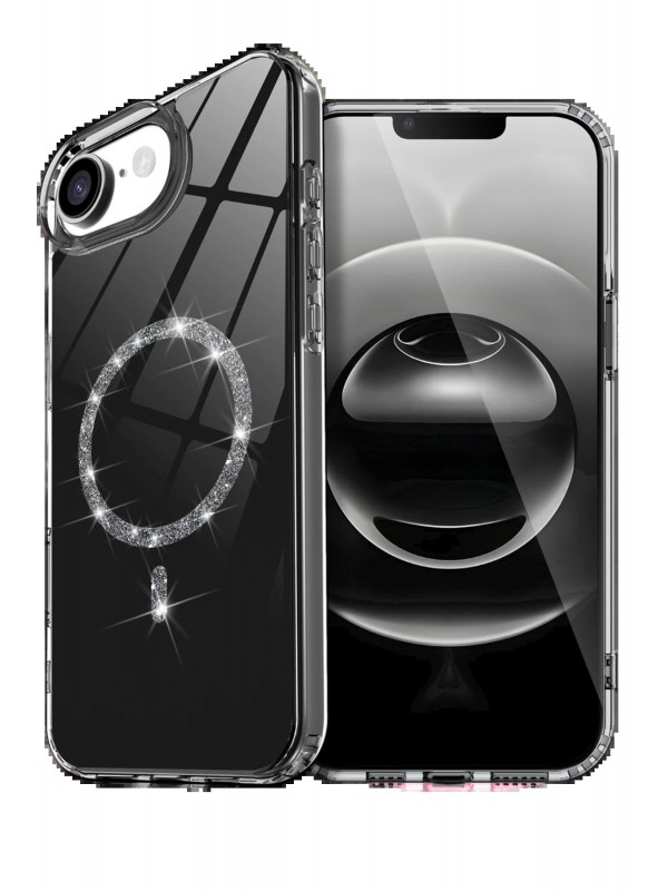 LRZ02 Apple iPhone 16E Live Diamond Magsafe Kapak - Siyah&hellip;
