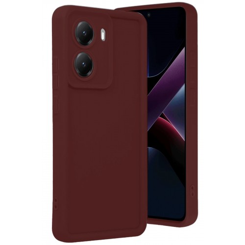LRZ02 Xiaomi Poco X7 Pro Viera Silikon - Bordo