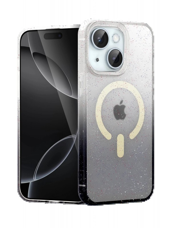 LRZ02 Apple iPhone 14 Pummel Shiny Magsafe Kapak - Siyah&hellip;