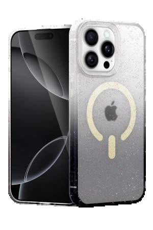 LRZ02 Apple iPhone 14 Pro Max Pummel Shiny Magsafe Kapak - Siyah&hellip;