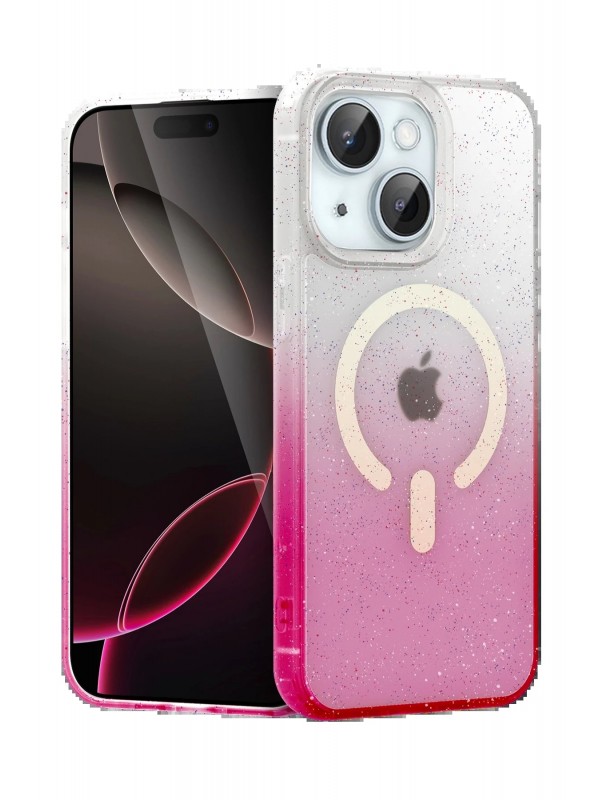 LRZ02 Apple iPhone 15 Pummel Shiny Magsafe Kapak - Pembe&hellip;
