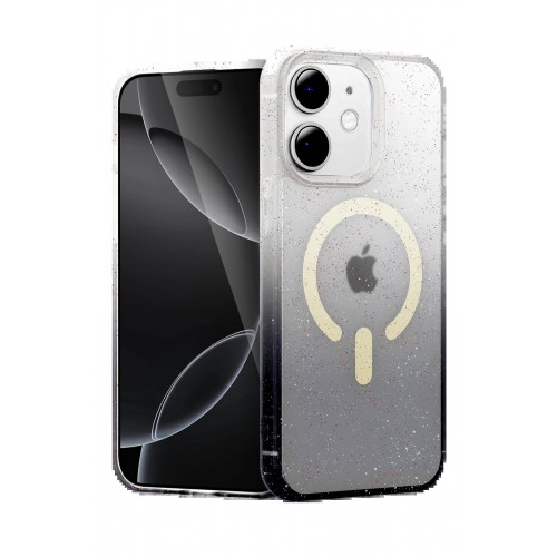 LRZ02 Apple iPhone 11 Pummel Shiny Magsafe Kapak - Siyah