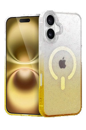 LRZ02 Apple iPhone 16 Pummel Shiny Magsafe Kapak - Gold&hellip;