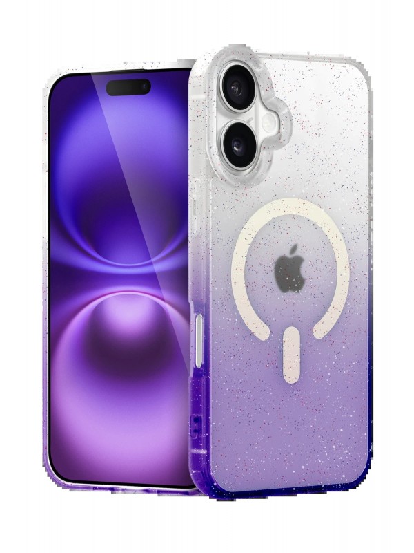 LRZ02 Apple iPhone 16 Pummel Shiny Magsafe Kapak - Mor&hellip;