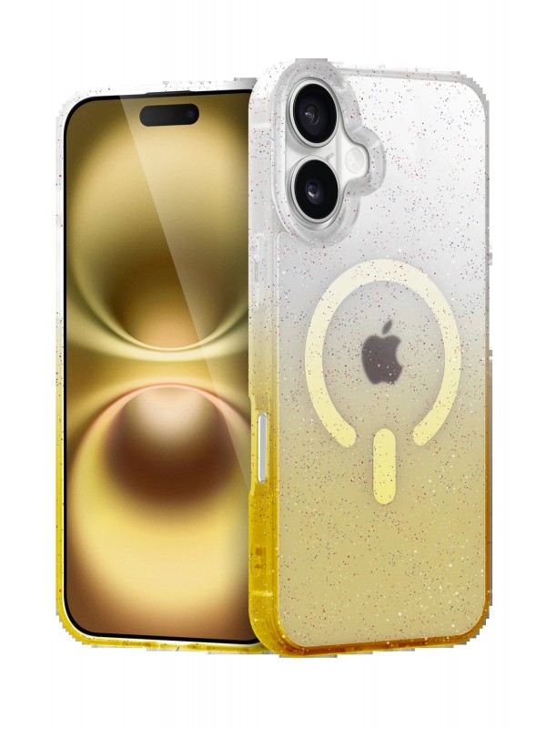 LRZ02 Apple iPhone 16 Plus Pummel Shiny Magsafe Kapak - Gold&hellip;