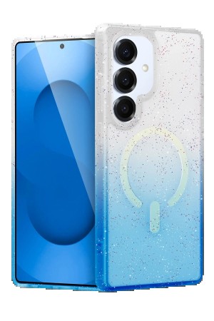 LRZ02 Samsung Galaxy S25 Pummel Shiny Magsafe Kapak - Mavi&hellip;