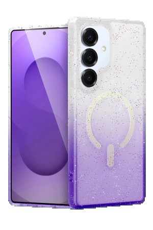 LRZ02 Samsung Galaxy S25 Pummel Shiny Magsafe Kapak - Mor&hellip;