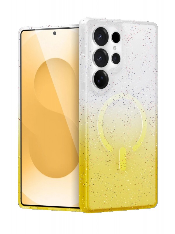 LRZ02 Samsung Galaxy S25 Ultra Pummel Shiny Magsafe Kapak - Gold&hellip;