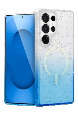 LRZ02 Samsung Galaxy S25 Ultra Pummel Shiny Magsafe Kapak - Mavi&hellip;