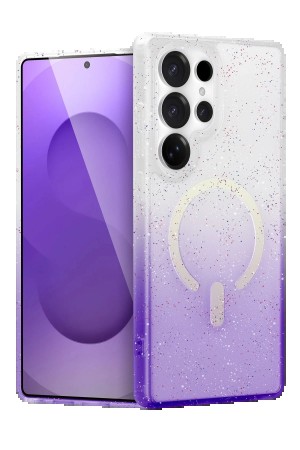 LRZ02 Samsung Galaxy S25 Ultra Pummel Shiny Magsafe Kapak - Mor&hellip;