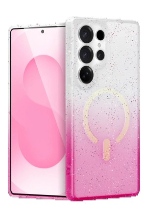 LRZ02 Samsung Galaxy S25 Ultra Pummel Shiny Magsafe Kapak - Pembe&hellip;