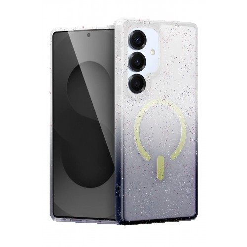 LRZ02 Samsung Galaxy S25 Plus Pummel Shiny Magsafe Kapak - Siyah