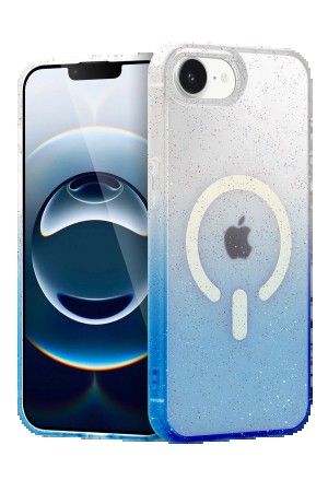 LRZ02 Apple iPhone 16E Pummel Shiny Magsafe Kapak - Mavi&hellip;