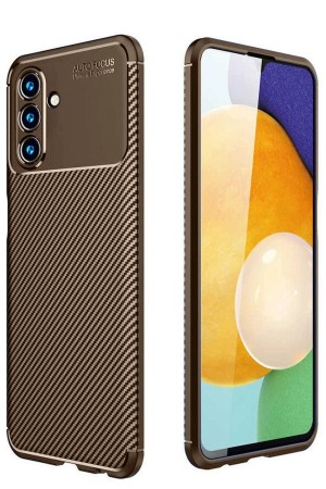 LRZ02 Samsung Galaxy A36 Kılıf Auto Focus Karbon Kapak - Kahverengi&hellip;