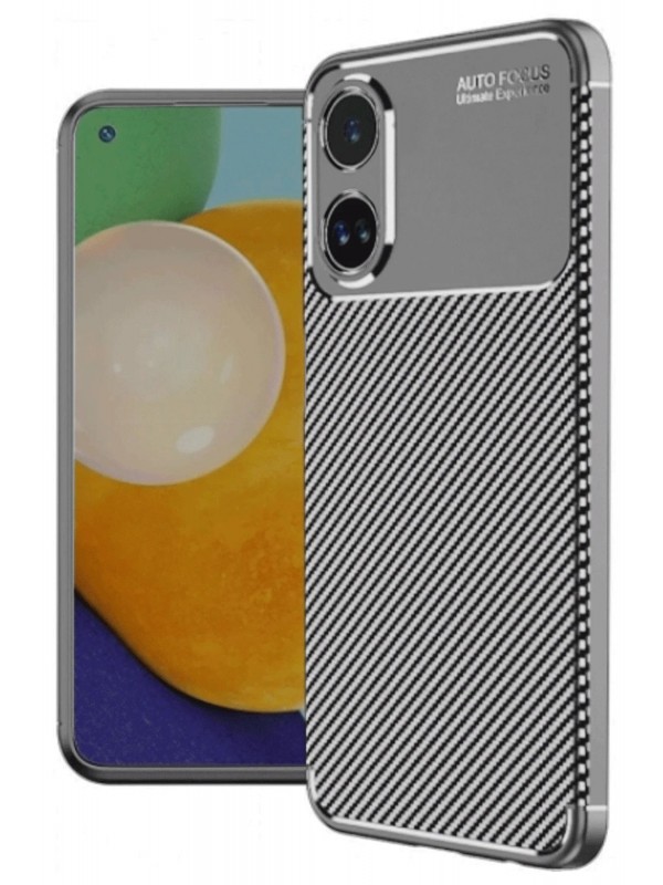LRZ02 Oppo A60 Kılıf Auto Focus Karbon Kapak - Gri&hellip;