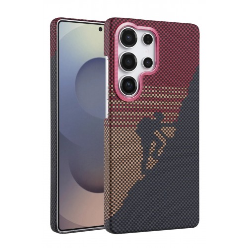 LRZ02 Samsung Galaxy S24 Ultra Vega Magsafe Kapak - Kırmızı