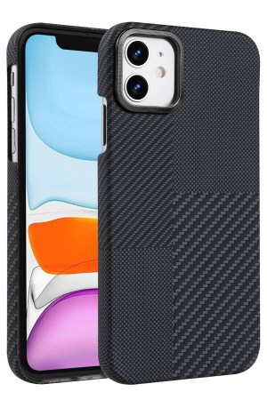 LRZ02 Apple iPhone 11 Vega Magsafe Kapak - Siyah&hellip;