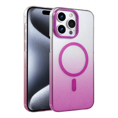 LRZ02 Apple iPhone 14 Pro Max Glossy Magsafe Kapak - Mor