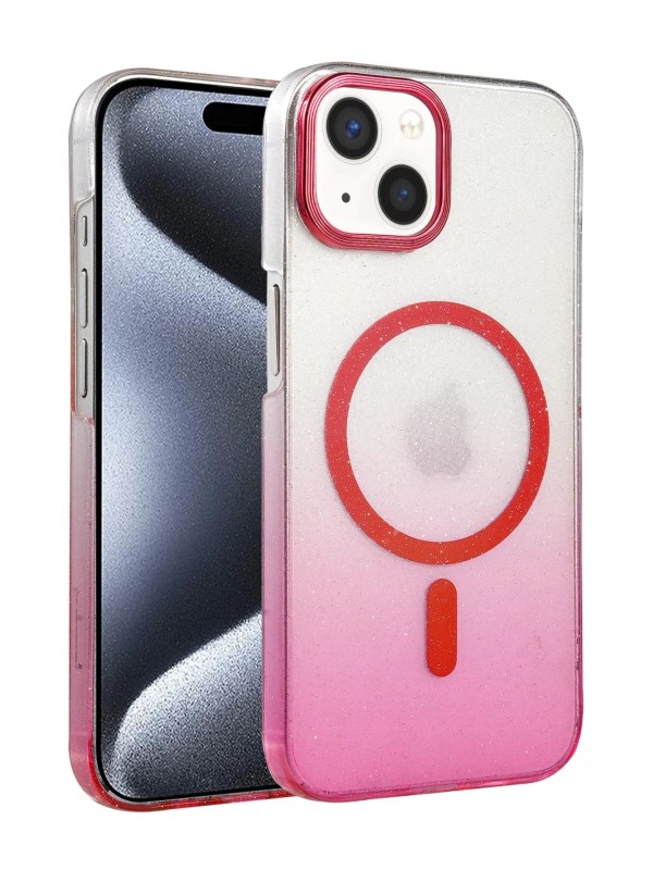 LRZ02 Apple iPhone 15 Glossy Magsafe Kapak - Pembe&hellip;