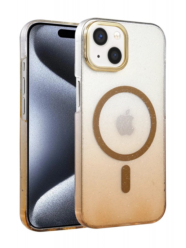 LRZ02 Apple iPhone 15 Glossy Magsafe Kapak - Çöl Titanyum&hellip;