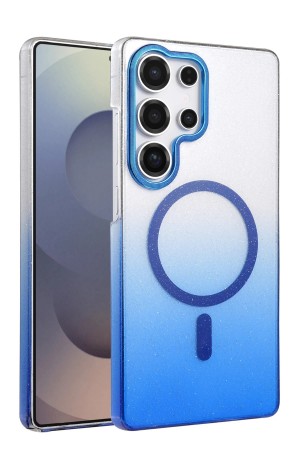LRZ02 Samsung Galaxy S23 Ultra Glossy Magsafe Kapak - Mavi&hellip;