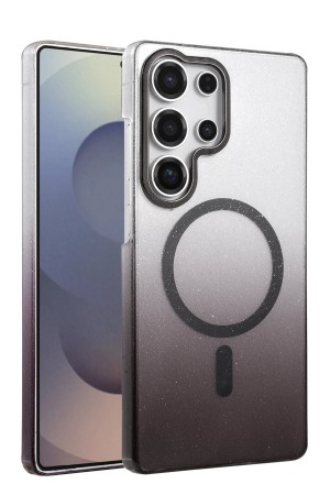 LRZ02 Samsung Galaxy S23 Ultra Glossy Magsafe Kapak - Siyah&hellip;