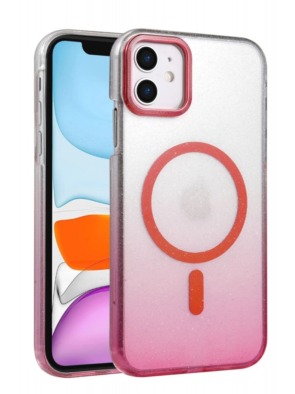 LRZ02 Apple iPhone 11 Glossy Magsafe Kapak - Pembe&hellip;