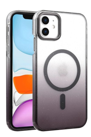 LRZ02 Apple iPhone 12 Glossy Magsafe Kapak - Siyah&hellip;