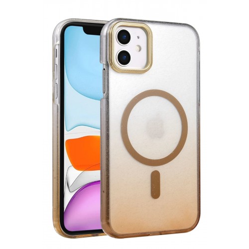 LRZ02 Apple iPhone 12 Glossy Magsafe Kapak - Çöl Titanyum