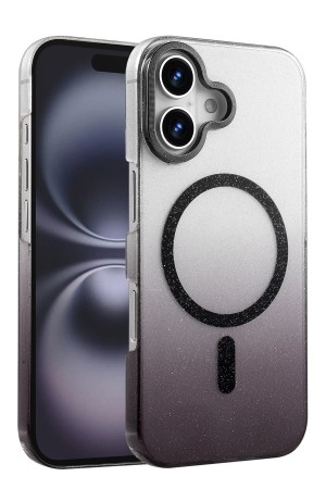 LRZ02 Apple iPhone 16 Glossy Magsafe Kapak - Siyah&hellip;