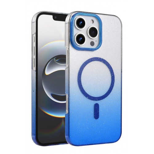 LRZ02 Apple iPhone 16 Pro Glossy Magsafe Kapak - Mavi