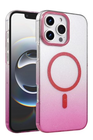 LRZ02 Apple iPhone 16 Pro Glossy Magsafe Kapak - Pembe&hellip;