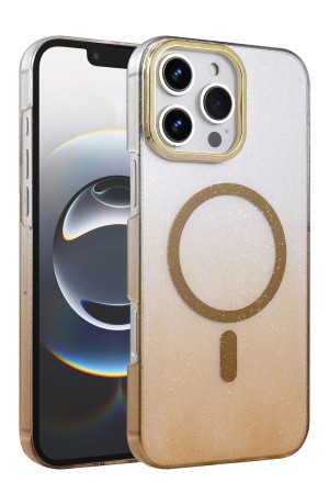 LRZ02 Apple iPhone 16 Pro Glossy Magsafe Kapak - Çöl Titanyum&hellip;