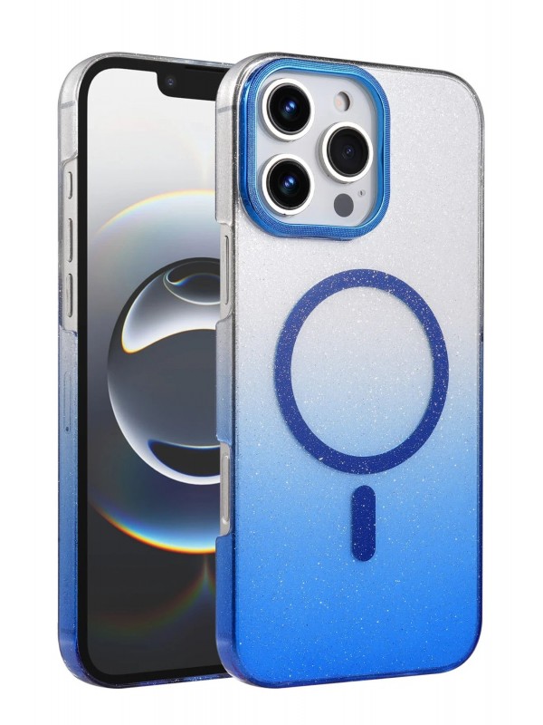 LRZ02 Apple iPhone 16 Pro Max Glossy Magsafe Kapak - Mavi&hellip;