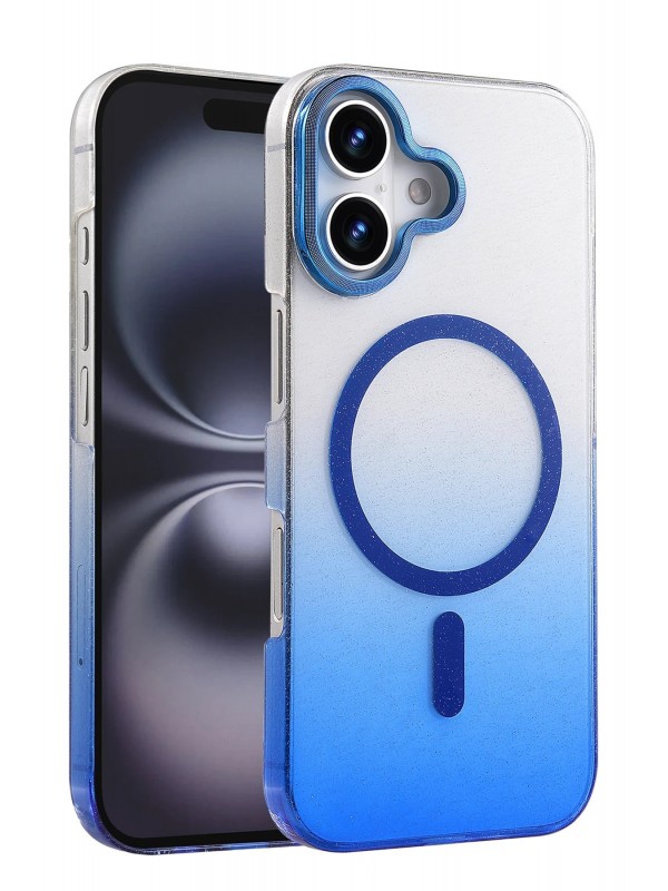 LRZ02 Apple iPhone 16 Plus Glossy Magsafe Kapak - Mavi&hellip;