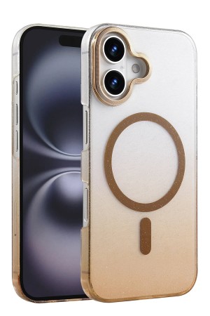 LRZ02 Apple iPhone 16 Plus Glossy Magsafe Kapak - Çöl Titanyum&hellip;