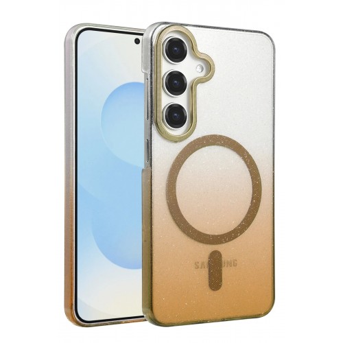 LRZ02 Samsung Galaxy S23 FE Glossy Magsafe Kapak - Çöl Titanyum