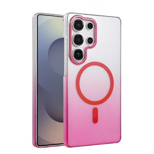 LRZ02 Samsung Galaxy S24 Ultra Glossy Magsafe Kapak - Pembe