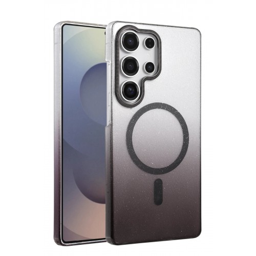 LRZ02 Samsung Galaxy S24 Ultra Glossy Magsafe Kapak - Siyah