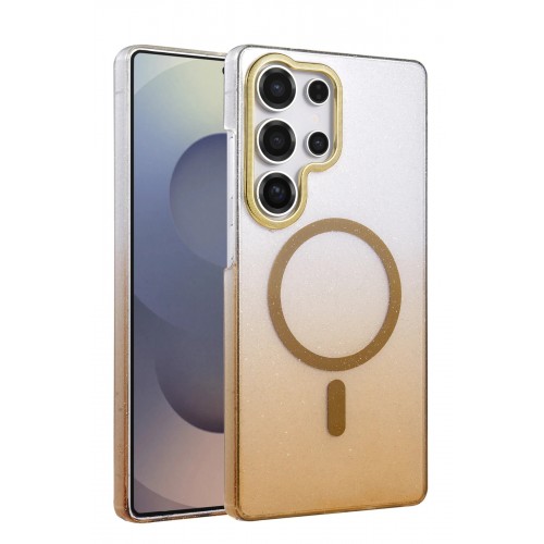 LRZ02 Samsung Galaxy S24 Ultra Glossy Magsafe Kapak - Çöl Titanyum