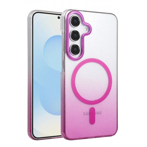 LRZ02 Samsung Galaxy S25 Glossy Magsafe Kapak - Mor