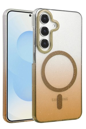 LRZ02 Samsung Galaxy S25 Glossy Magsafe Kapak - Çöl Titanyum&hellip;