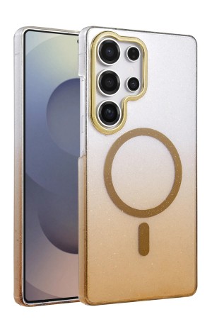 LRZ02 Samsung Galaxy S25 Ultra Glossy Magsafe Kapak - Çöl Titanyum&hellip;