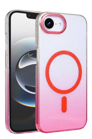 LRZ02 Apple iPhone 16E Glossy Magsafe Kapak - Pembe&hellip;
