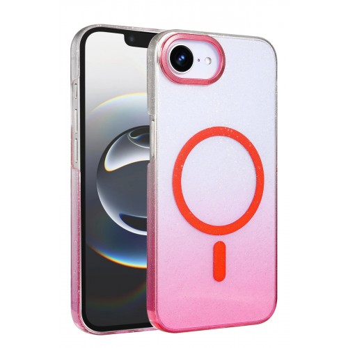 LRZ02 Apple iPhone 16E Glossy Magsafe Kapak - Pembe