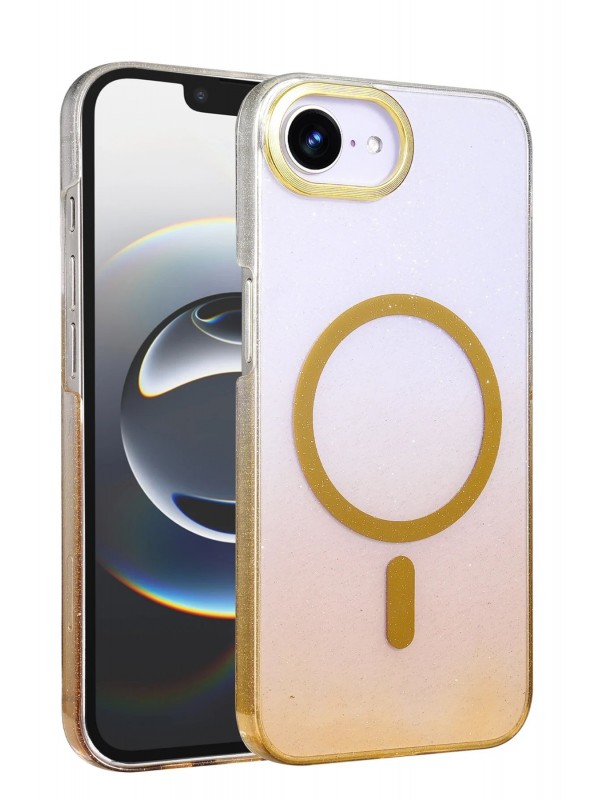 LRZ02 Apple iPhone 16E Glossy Magsafe Kapak - Çöl Titanyum&hellip;