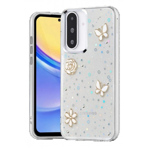 LRZ02 Samsung Galaxy A36 Fiyonk Desenli Kapak - Desen 2