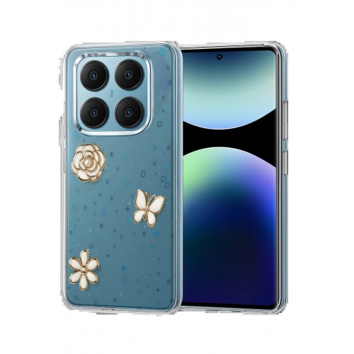 LRZ02 Xiaomi Redmi Note 14 Pro 4G Fiyonk Desenli Kapak - Desen 2