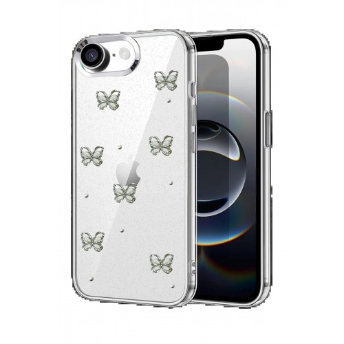 LRZ02 Apple iPhone 16E Fiyonk Desenli Kapak - Desen 1